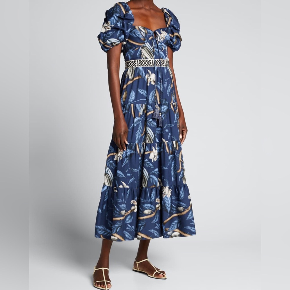 NWT Johanna Ortiz Botanical Heritage Long Floral Crepe Dress